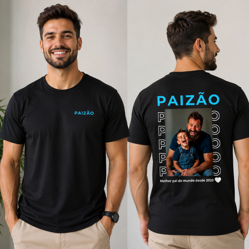 Camiseta Paizão personalizada com foto