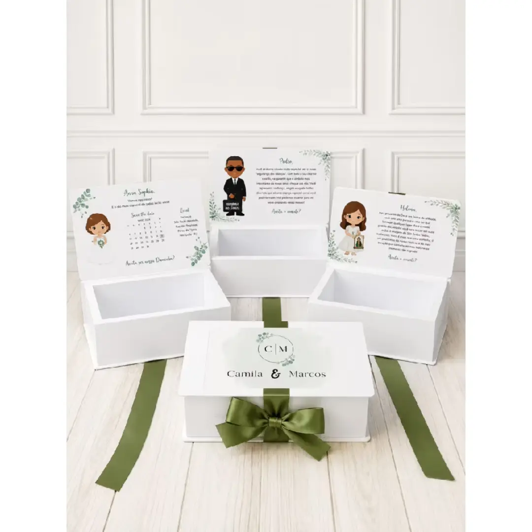 Kit 5 caixas P personalizadas — casamento e eventos — foto 8