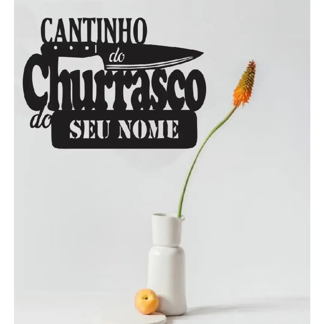 Kit cantinho do churrasco personalizado com nome — MDF — foto 4