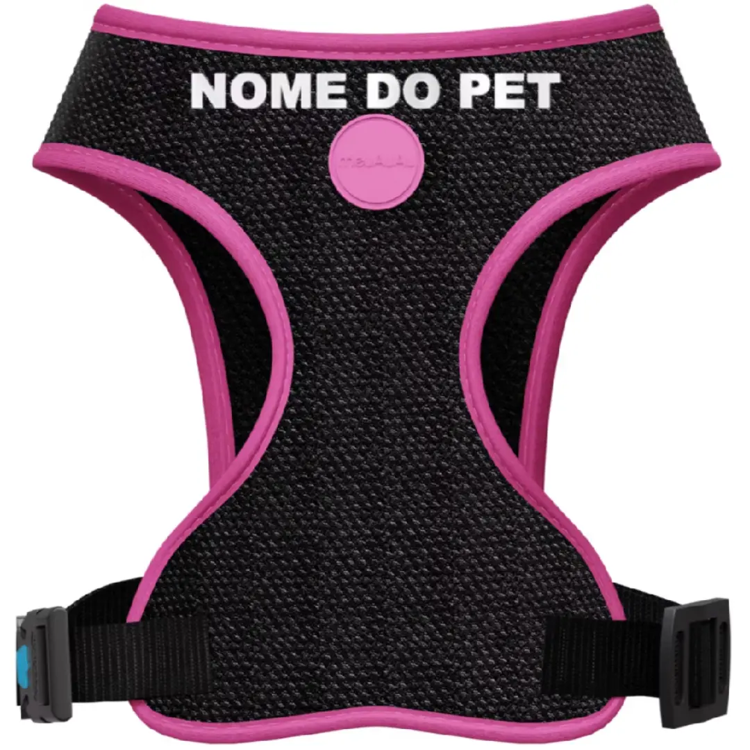 Kit 4 em 1 peitoral pet — guia, localizador e nome — foto 8