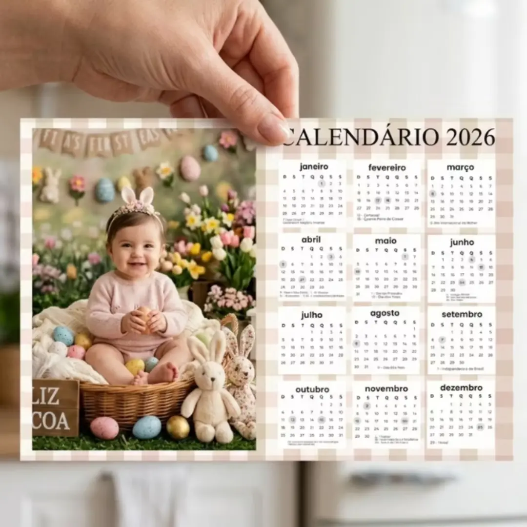 Kit 10 calendários ímã 2026 com foto — foto 2