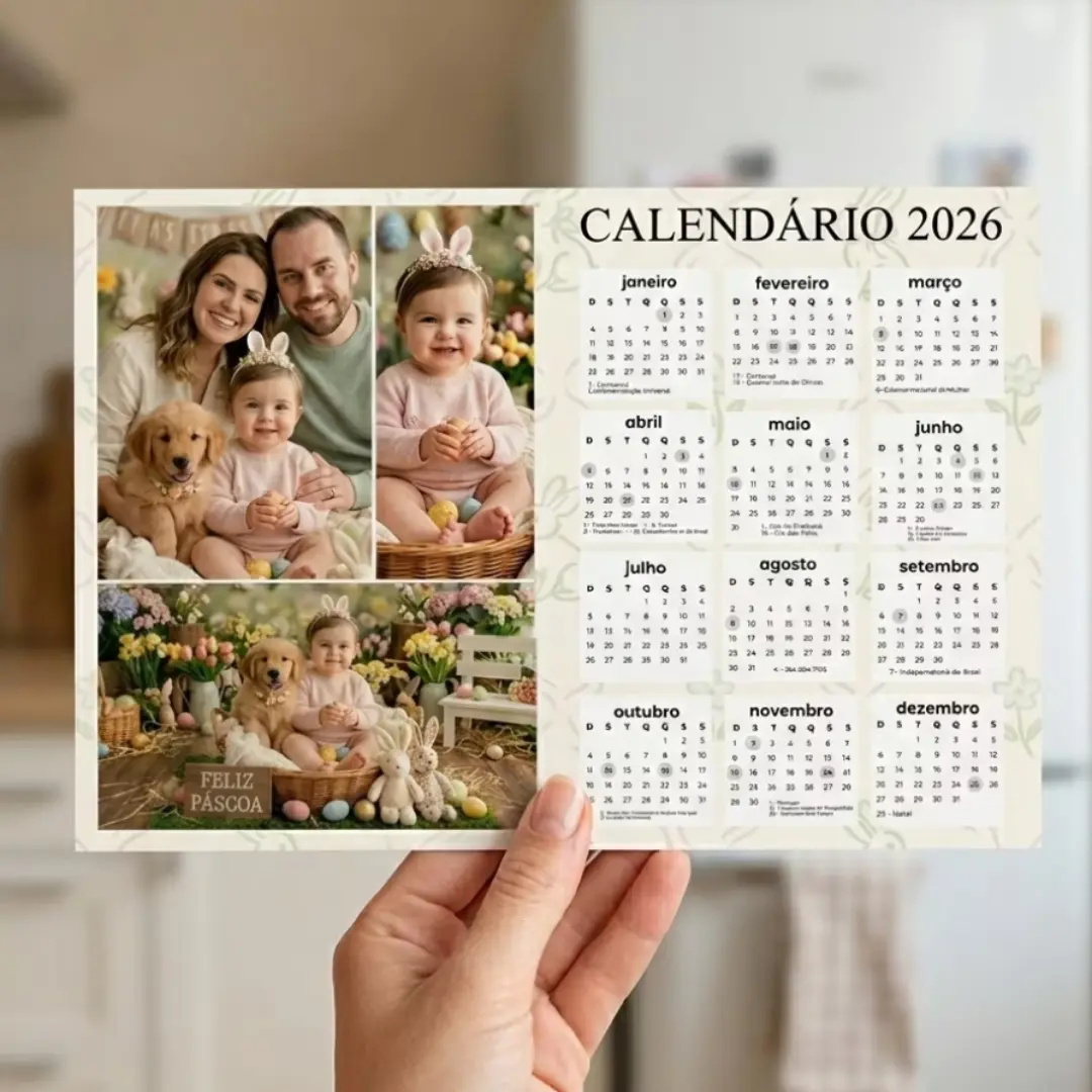 Kit 10 calendários ímã 2026 com foto — foto 3