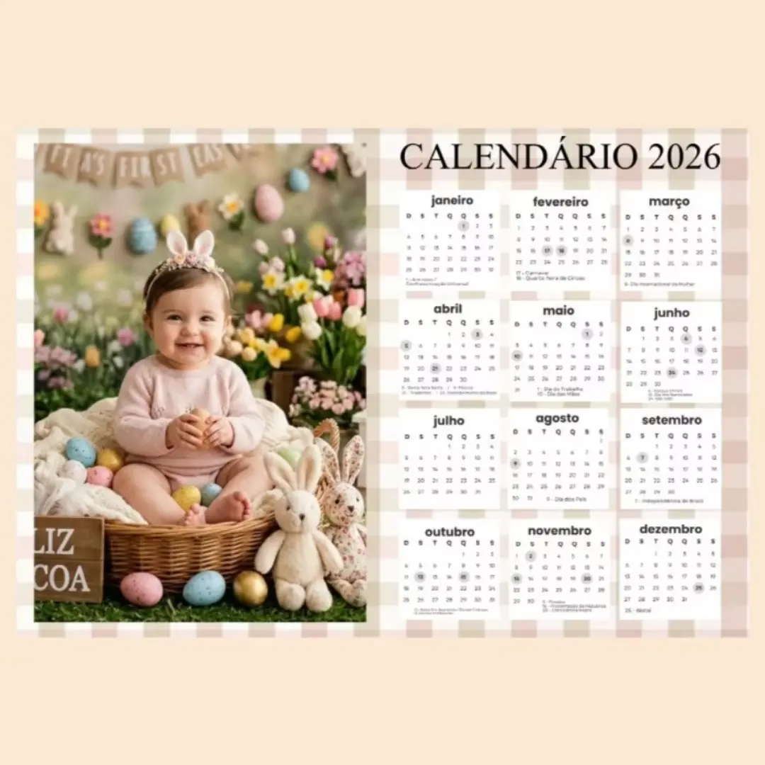 Kit 10 calendários ímã 2026 com foto — foto 4