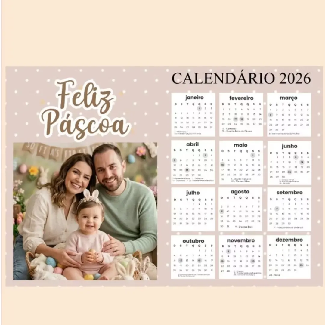 Kit 10 calendários ímã 2026 com foto — foto 5