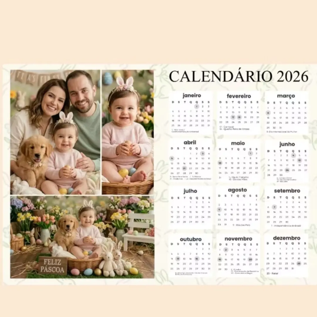 Kit 10 calendários ímã 2026 com foto — foto 6