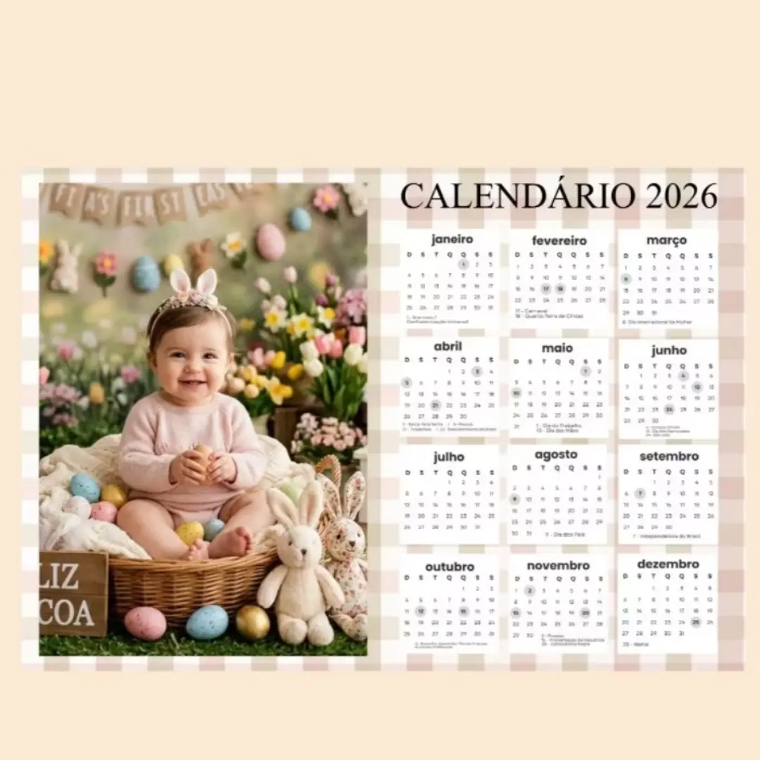 Kit 10 calendários ímã 2026 com foto — foto 7