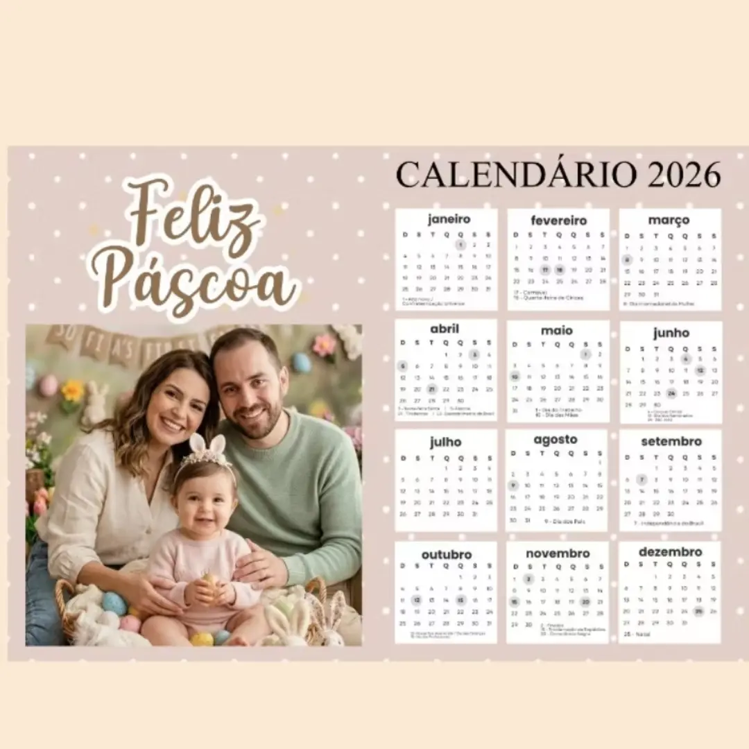 Kit 10 calendários ímã 2026 com foto — foto 8