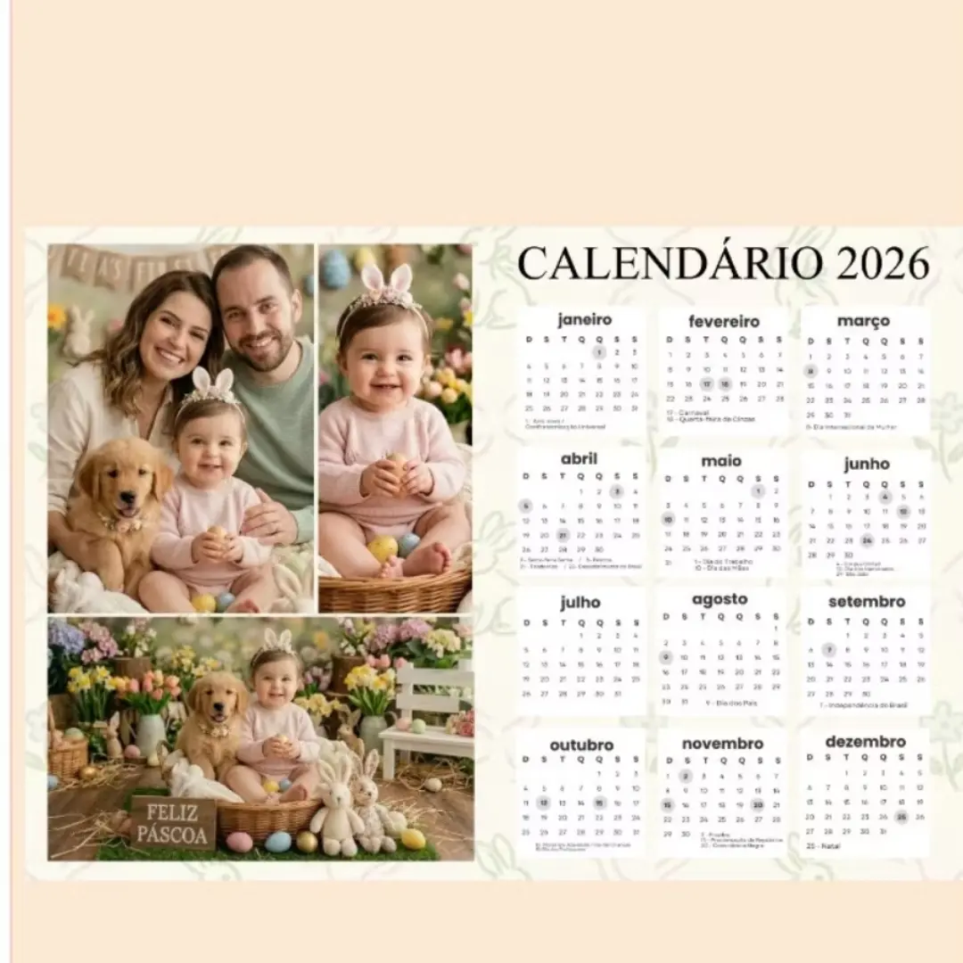 Kit 10 calendários ímã 2026 com foto — foto 9