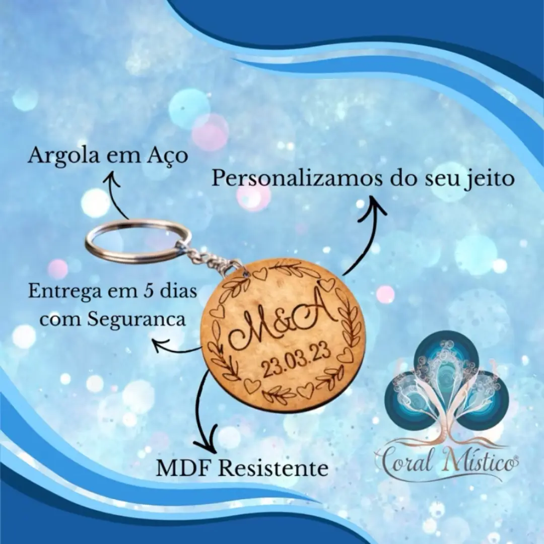 Chaveiro MDF Páscoa coelho personalizado — foto 5
