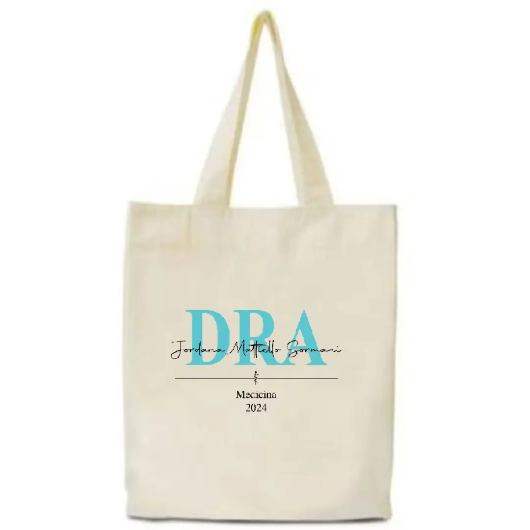Kit 10 ecobags algodão 30×35 — transfer 14×20 (formatura) — foto 7