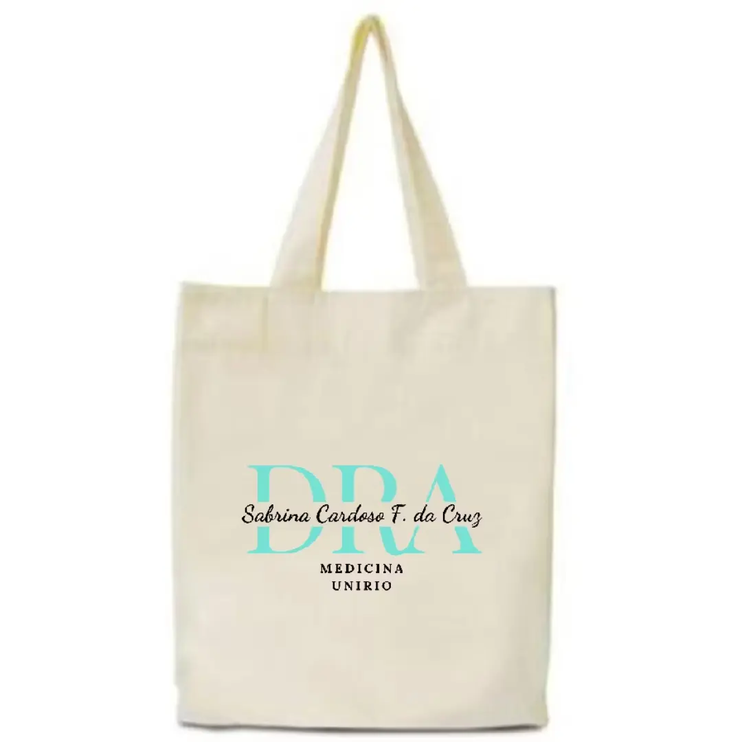 Kit 10 ecobags algodão 30×35 — transfer 14×20 (formatura) — foto 10