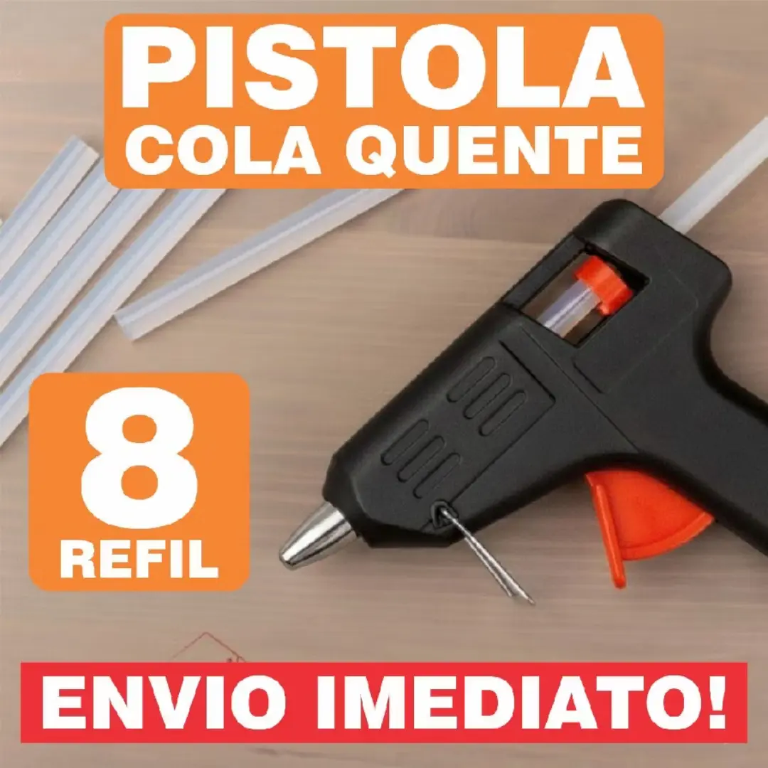Pistola de cola quente bivolt 10 W com bastões — foto 4
