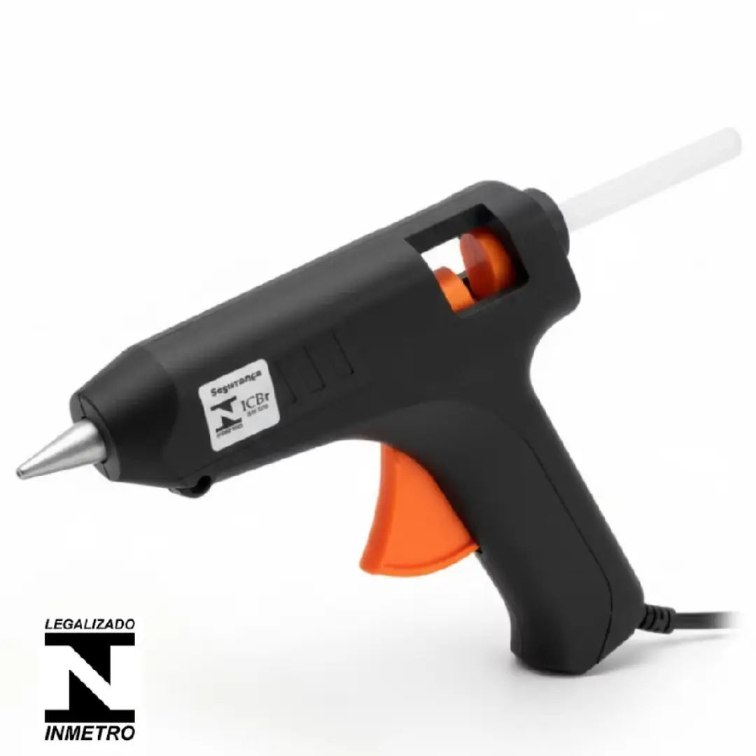 Pistola de cola quente bivolt 10 W com bastões — foto 9