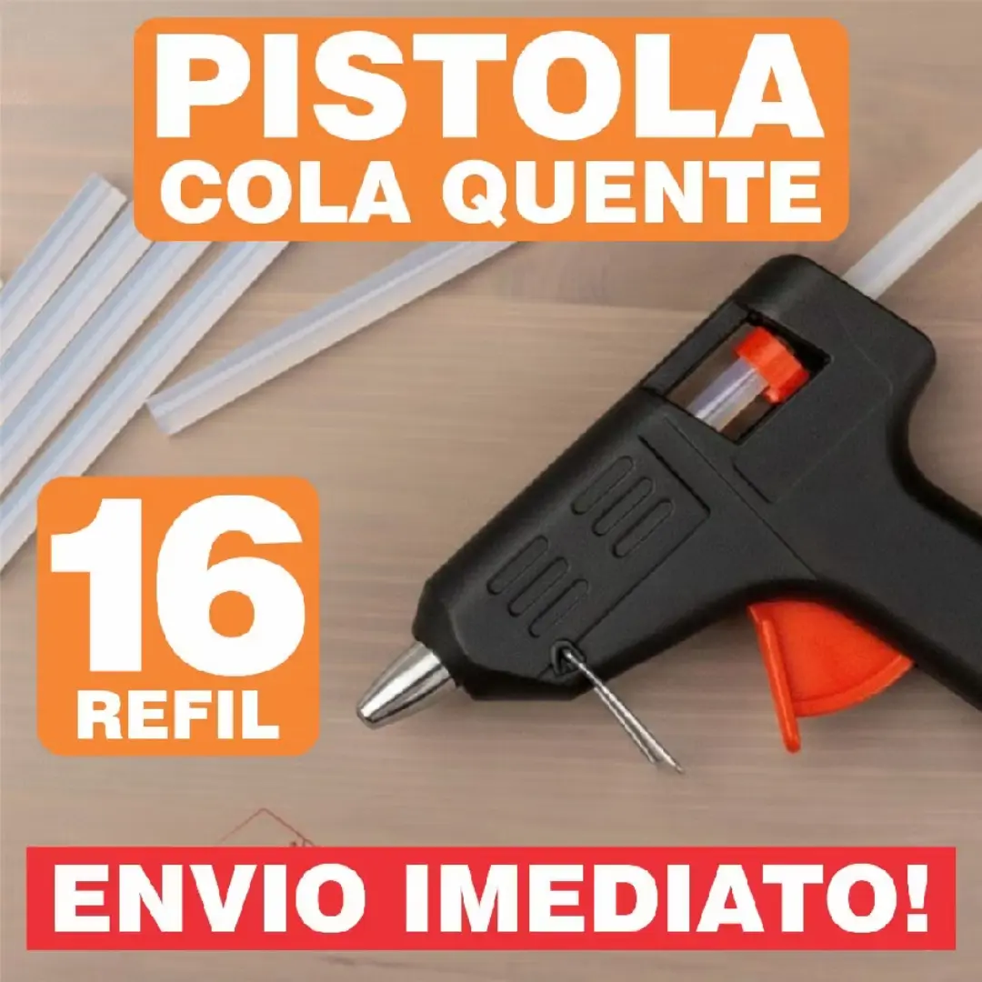 Pistola de cola quente bivolt 10 W com bastões — foto 14