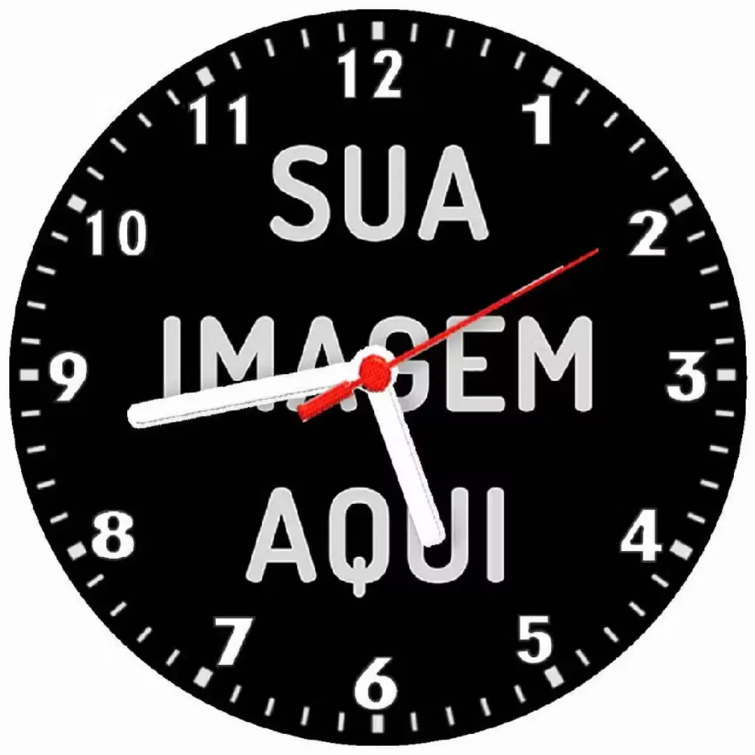 Relógio de parede MDF 30 cm — foto ou logo — foto 2