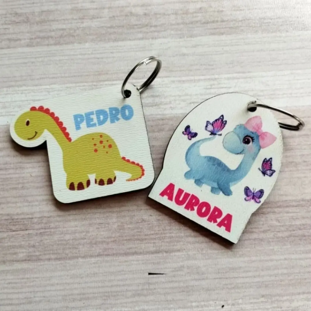 Kit 25 chaveiros dinossauro MDF personalizados — foto 4