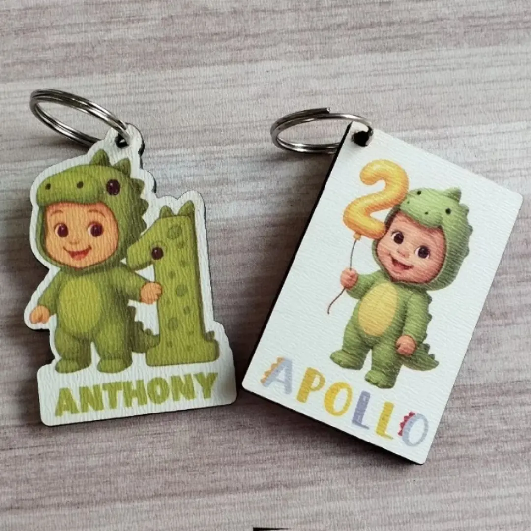 Kit 25 chaveiros dinossauro MDF personalizados — foto 7