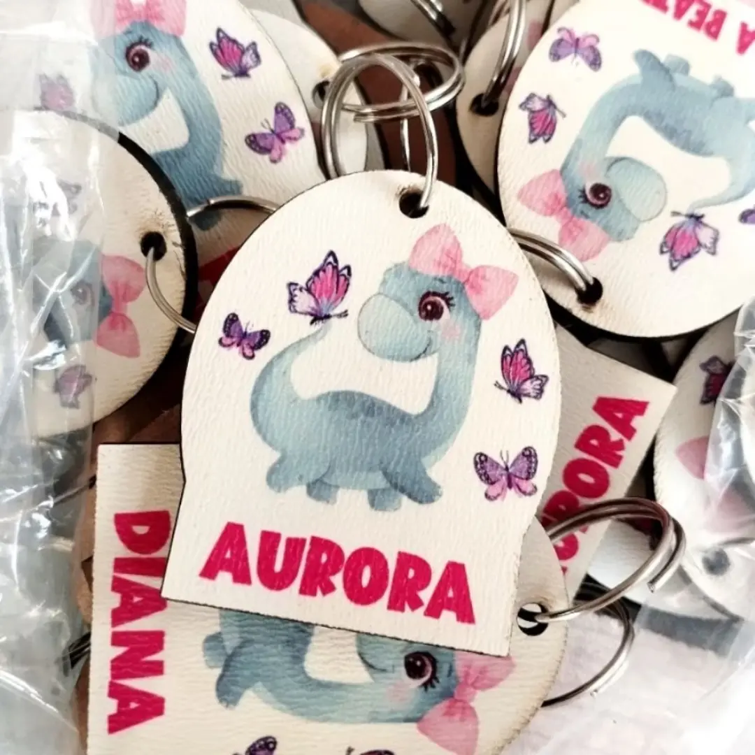 Kit 25 chaveiros dinossauro MDF personalizados — foto 10