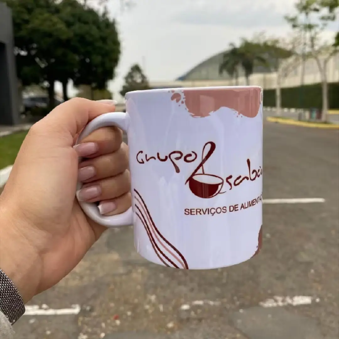 Caneca de porcelana personalizada com foto e frase — foto 2