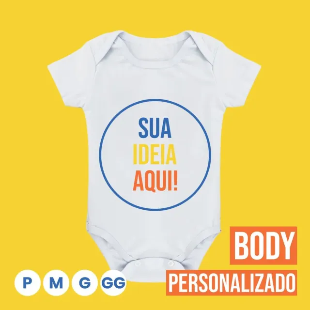 Body bebê personalizado com foto ou frase