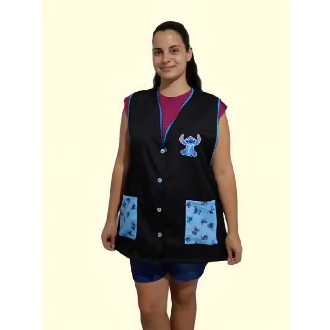 Avental/jaleco de professora tema Stitch — foto 2