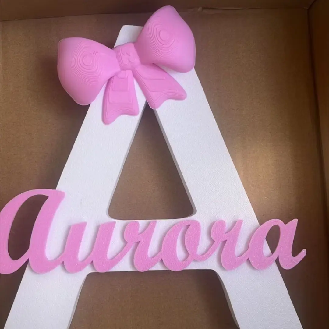 Letra inicial 3D personalizada com nome — ~19,5 cm — foto 6