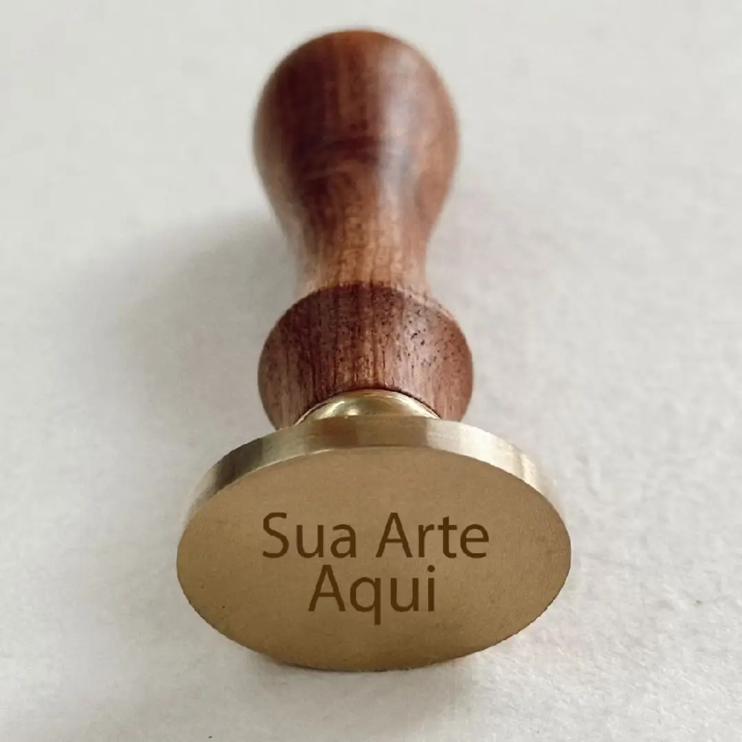 Sinete oval personalizado — lacre de cera ou chocolate — foto 3