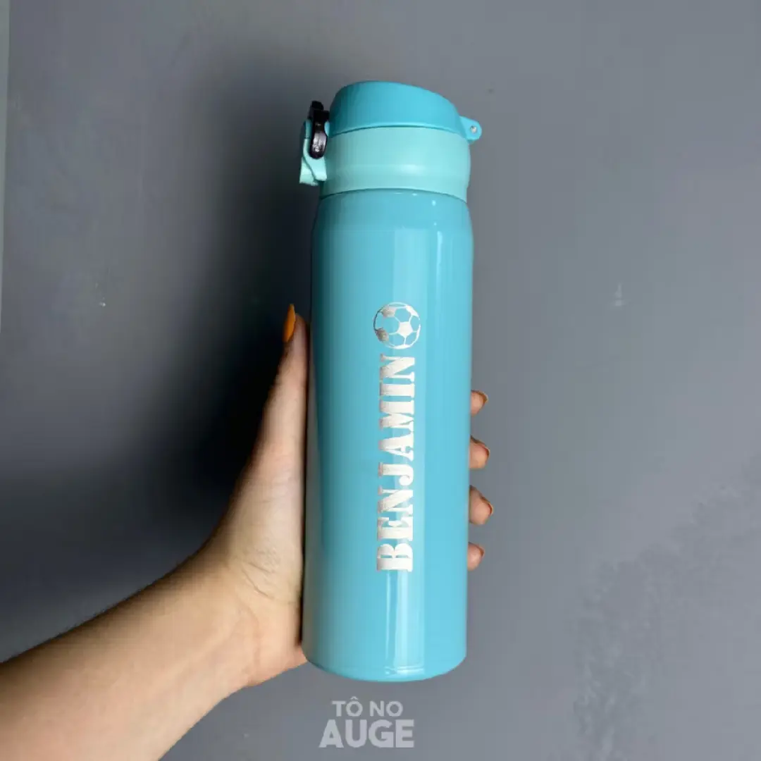Kit 5 garrafas térmicas 400 ml — gravação a laser — foto 14