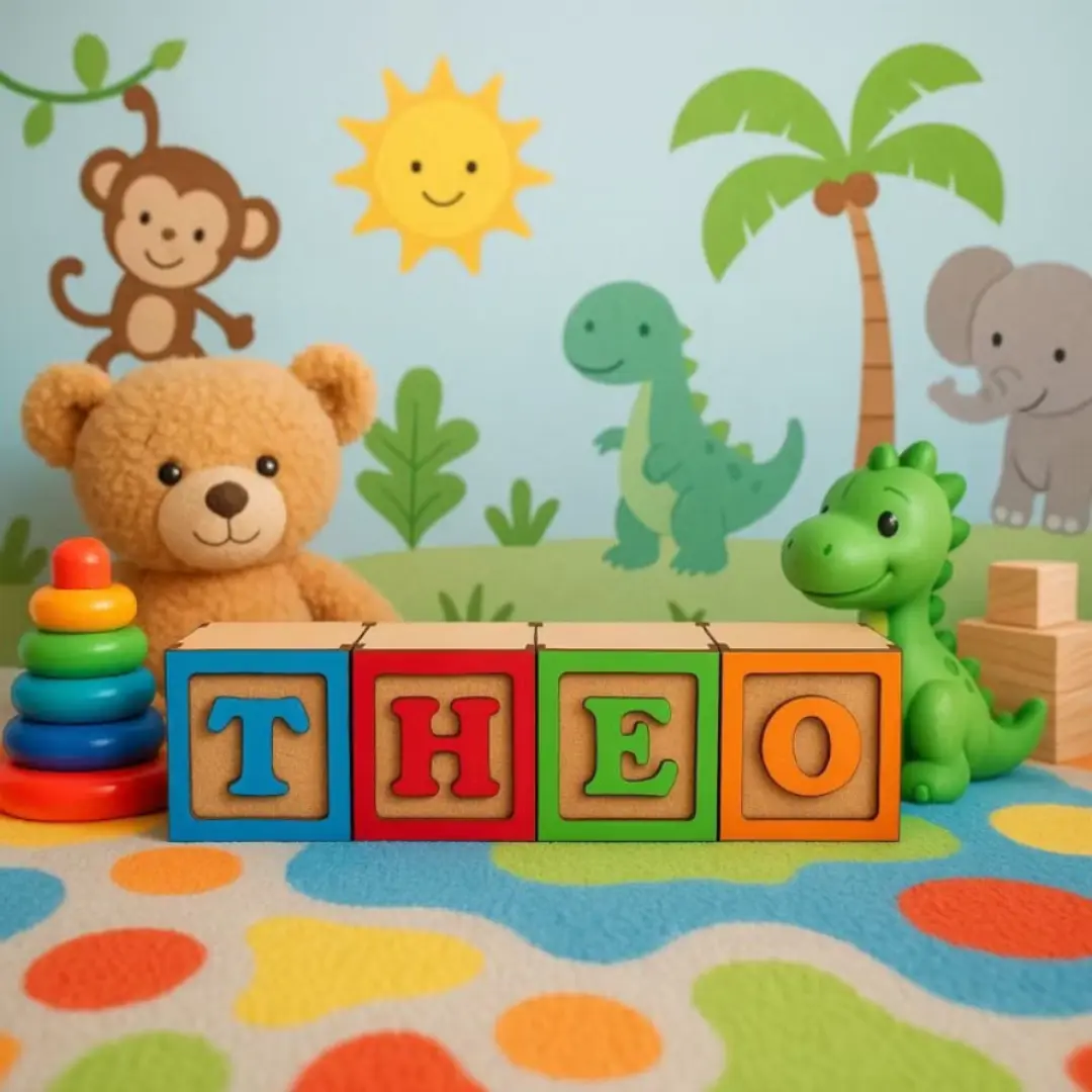 Cubo/dado MDF personalizado letras e números — foto 3