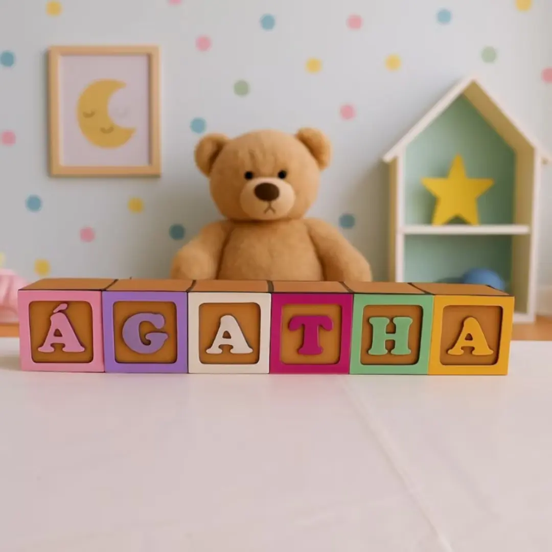 Cubo/dado MDF personalizado letras e números — foto 4