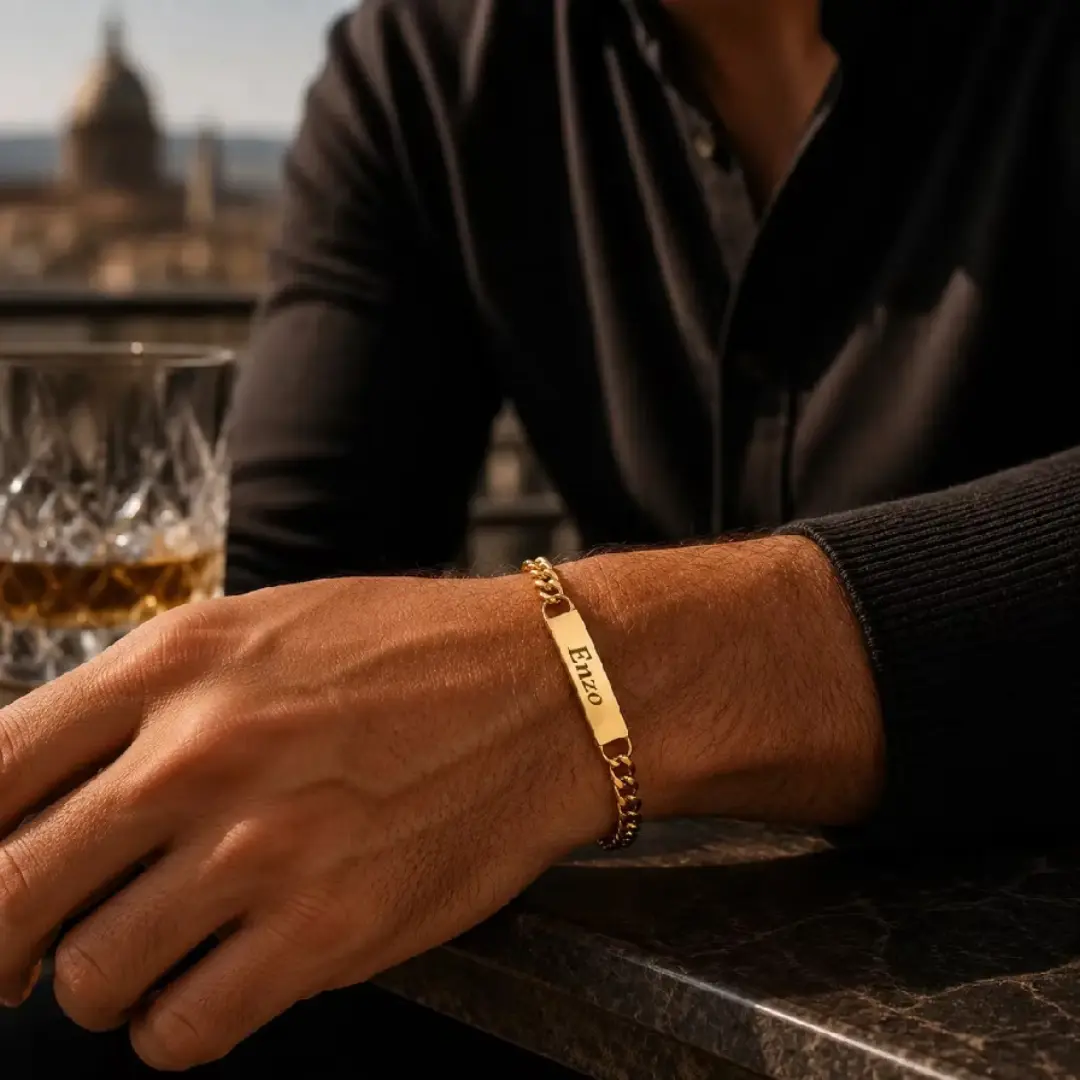 Pulseira com nome gravado — aço inox (variação) — foto 7