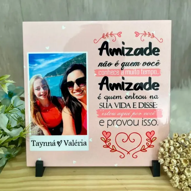 Azulejo personalizado amizade 15×15 cm