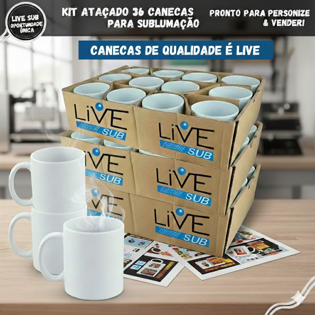 Caneca branca blank 325 ml (caixa 36)