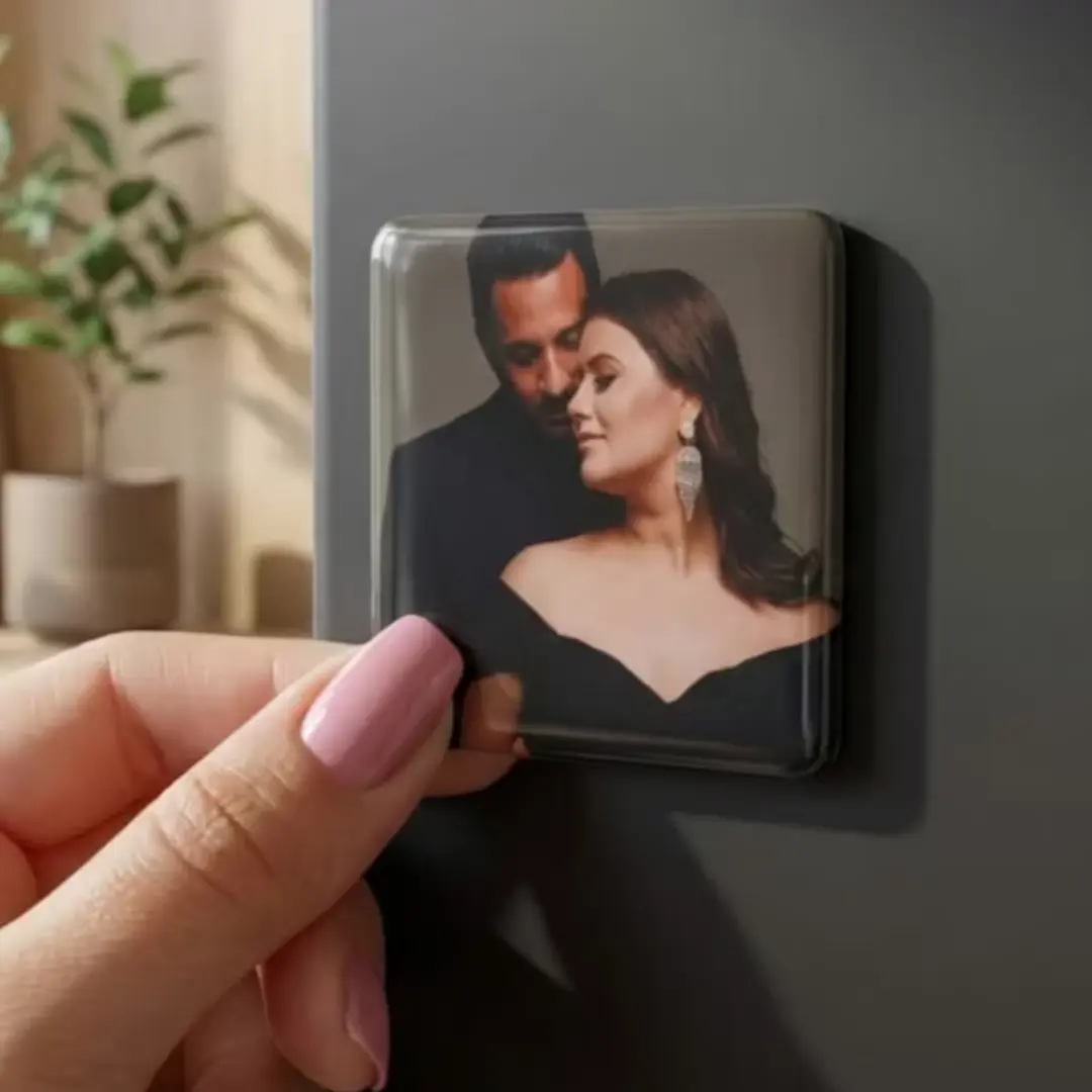 Ímã botton com foto 5×5 cm — quadrado brilhante — foto 2