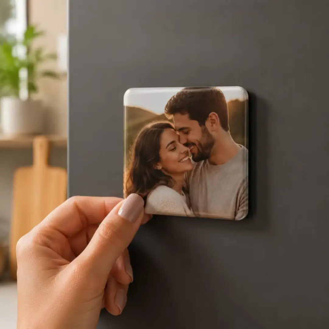 Ímã botton com foto 5×5 cm — quadrado brilhante — foto 4