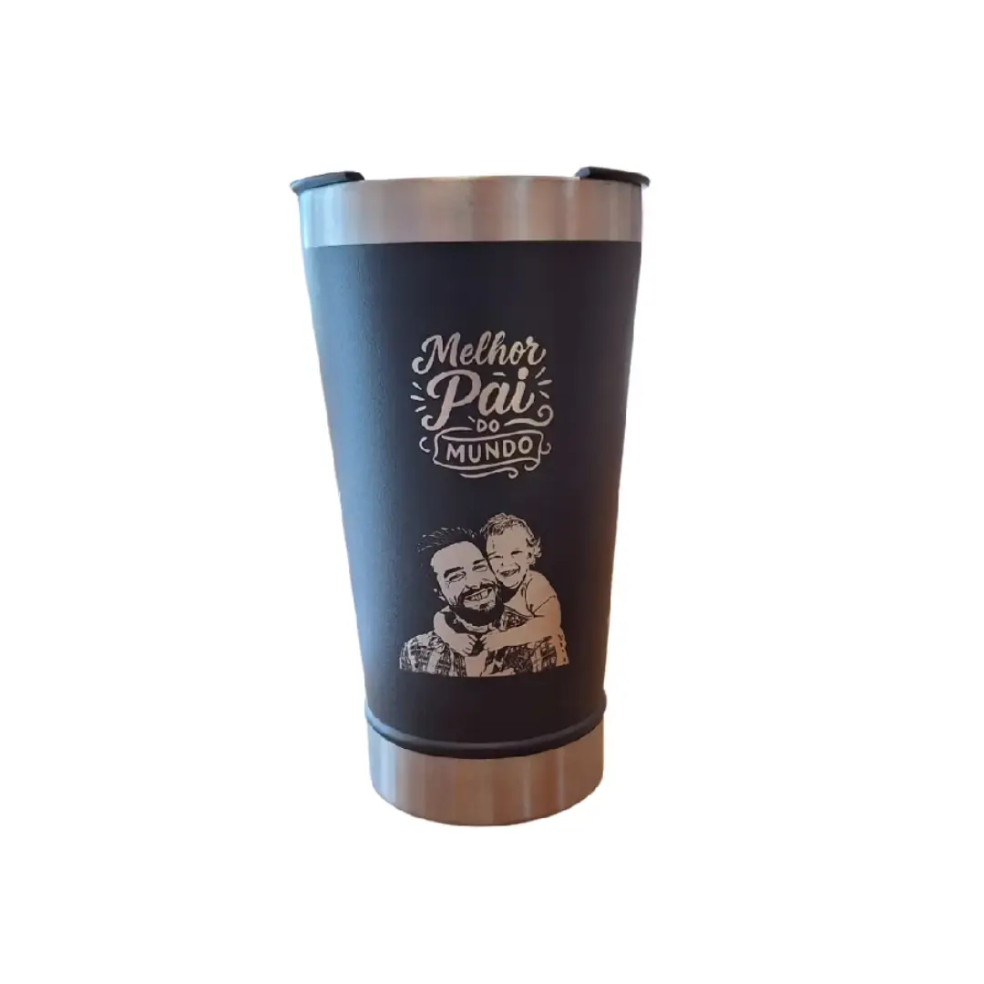 Copo térmico 500 ml Melhor Pai com foto — foto 3