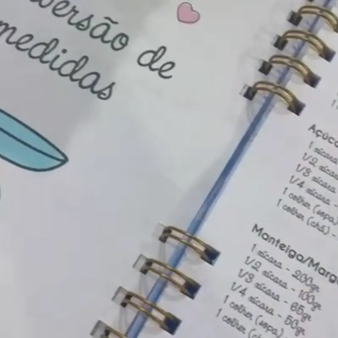 Livro de receitas capa dura 100 folhas — com nome — foto 2