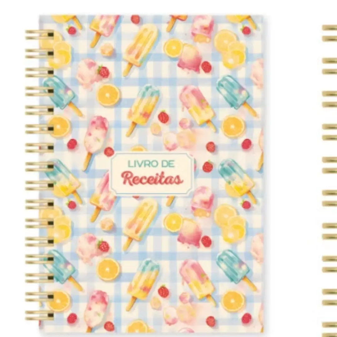 Livro de receitas capa dura 100 folhas — com nome — foto 9