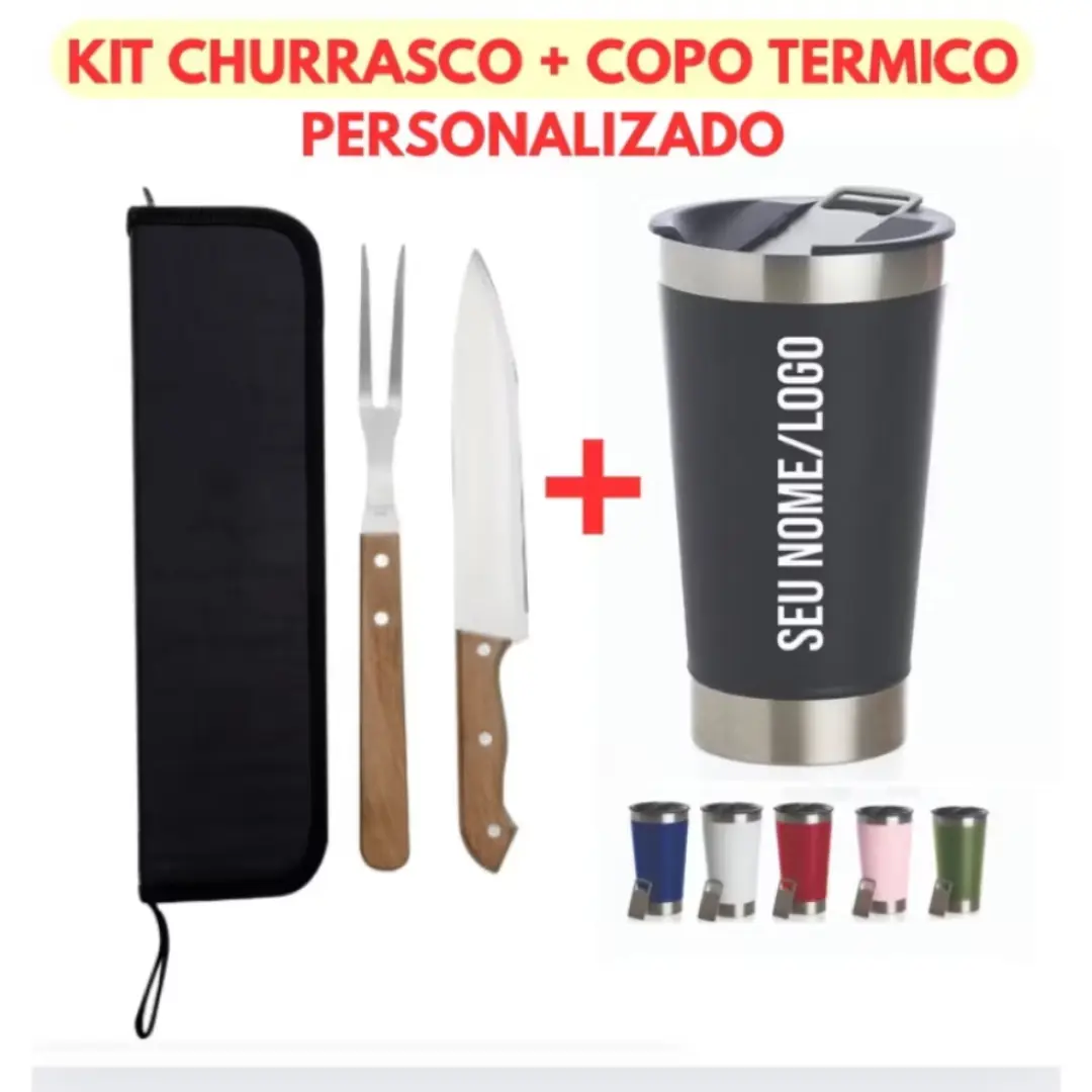 Kit churrasco + tábua 28×22 cm — laser — foto 9