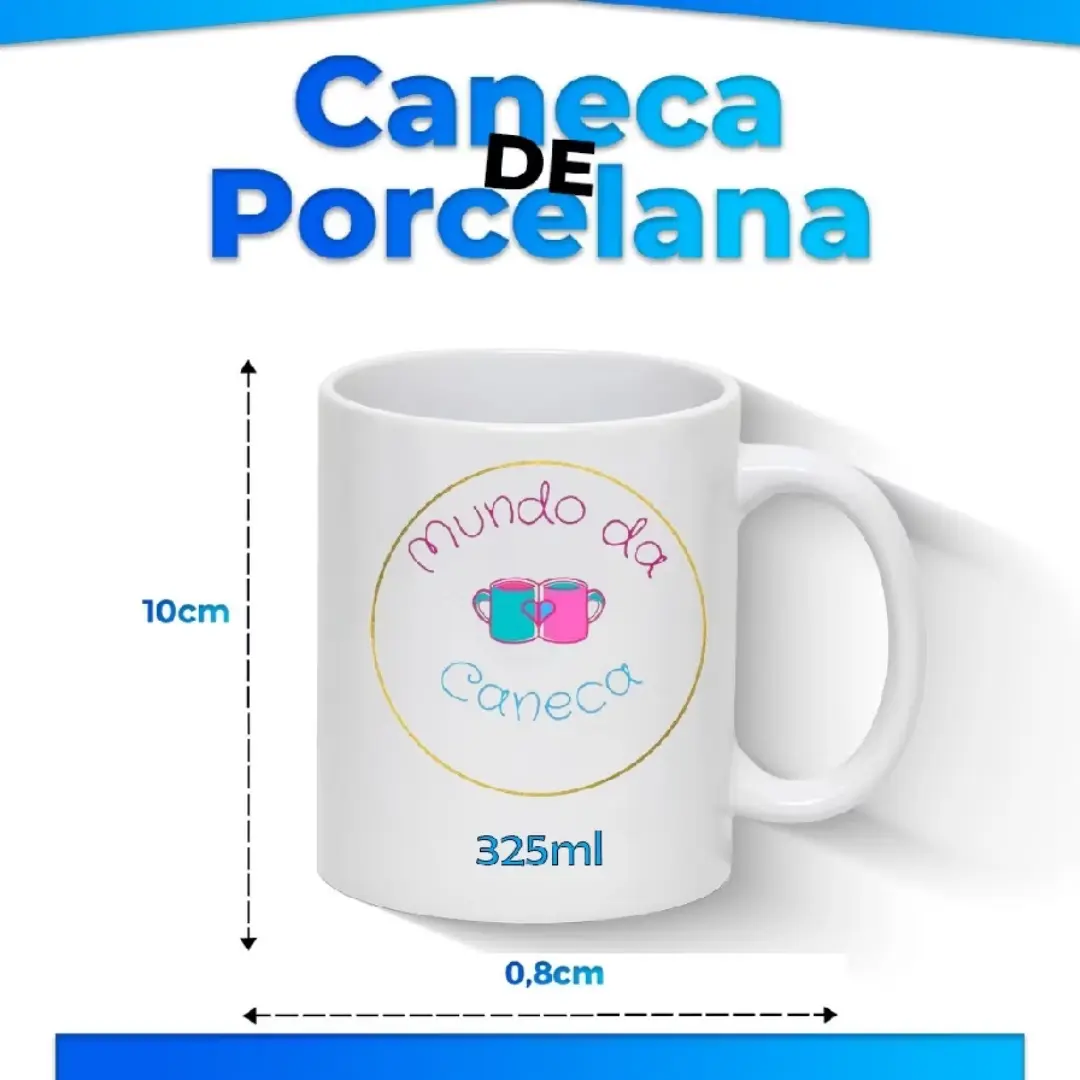 Caneca porcelana 325 ml — inicial e nome — foto 12
