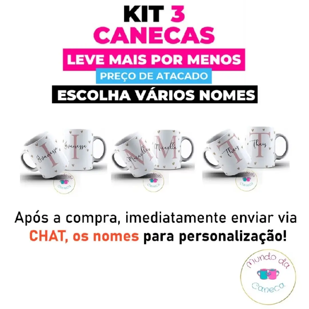 Caneca porcelana 325 ml — inicial e nome — foto 15