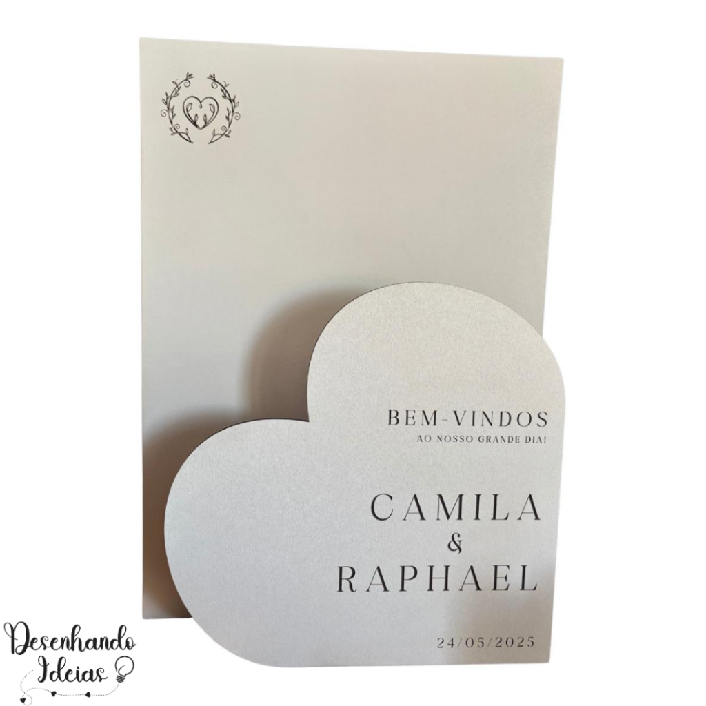 Placa bem-vindos casamento MDF 40×56
