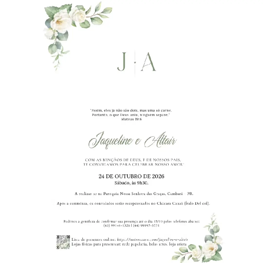 Convite de casamento papel fosco 250g — foto 5