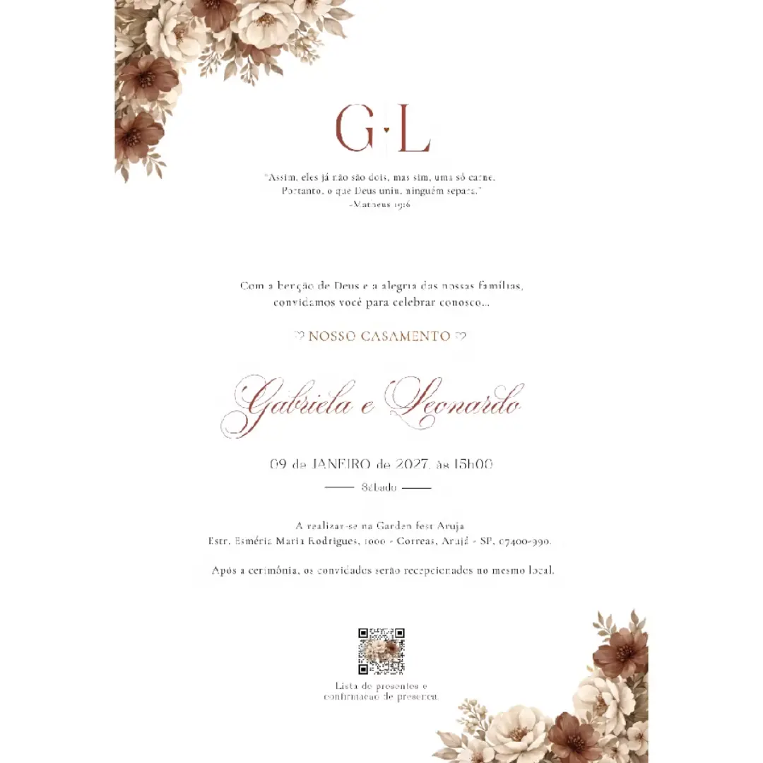 Convite de casamento papel fosco 250g — foto 11