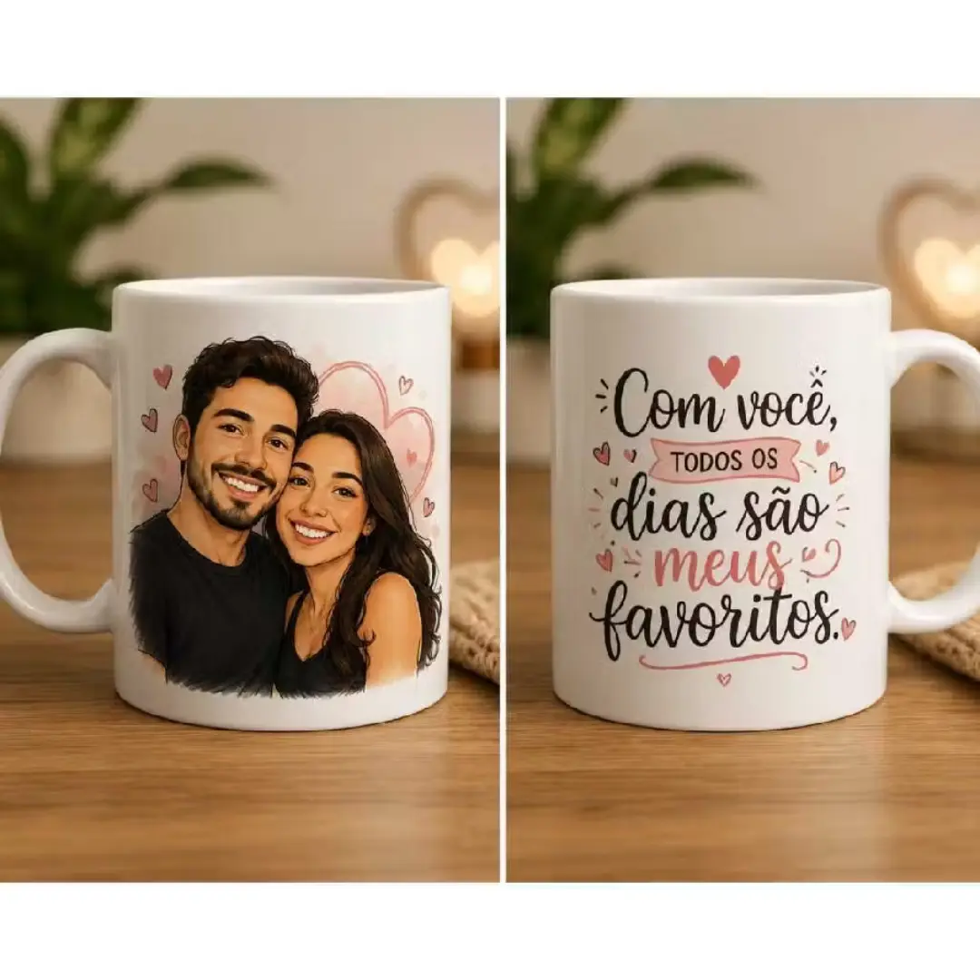 Caneca caricatura de casal — 325 ml — foto 10