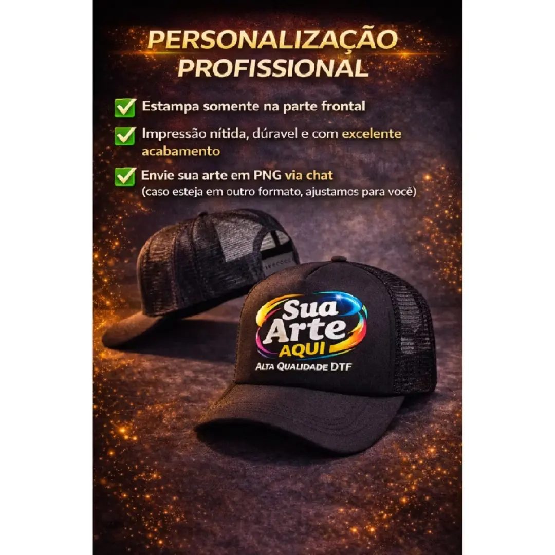 Boné trucker aba curva — logo DTF — foto 7