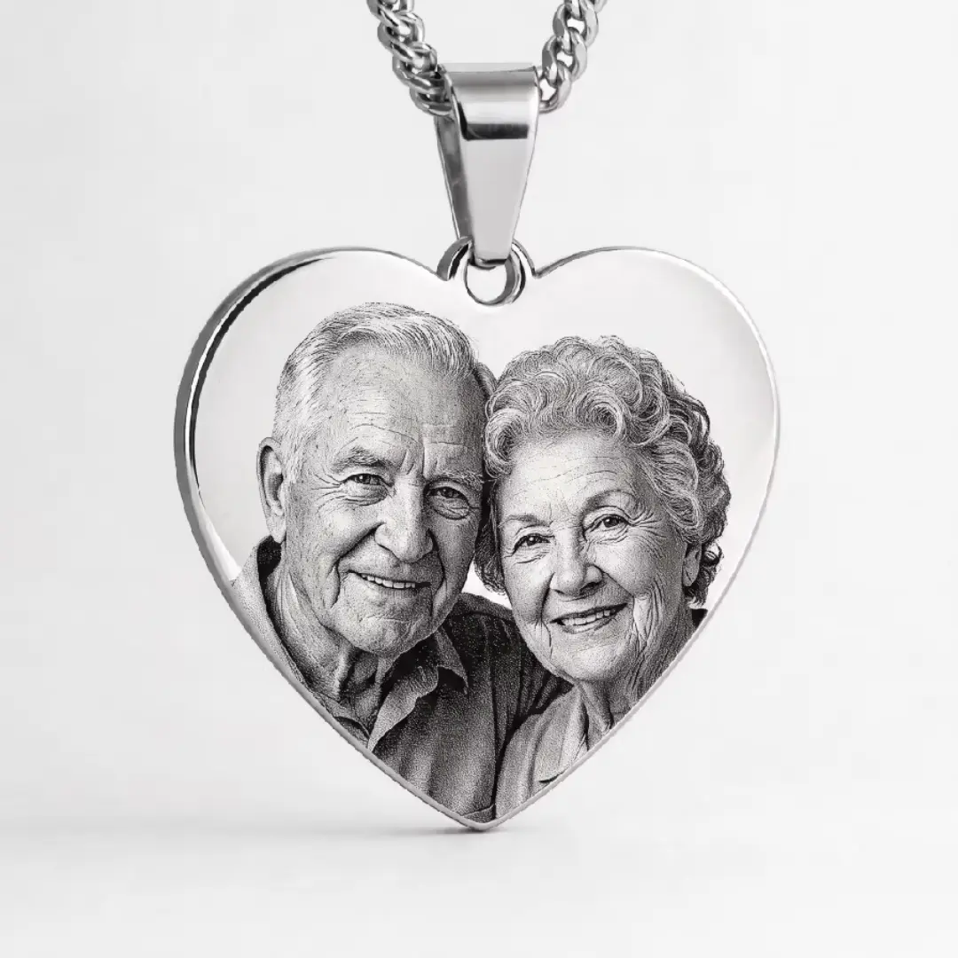 Colar pingente coração aço inox — personalizado — foto 11