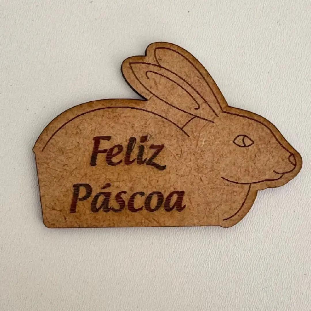 Ímã de geladeira coelho de Páscoa em MDF — foto 5