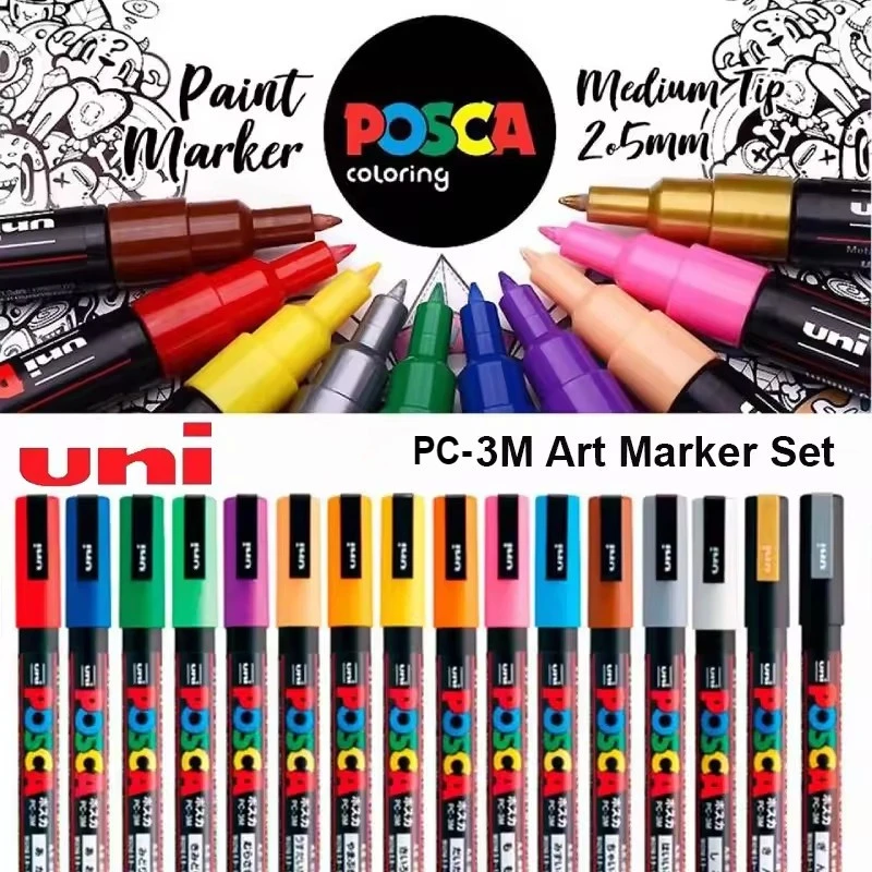 Kit marcadores Uni Posca 3M