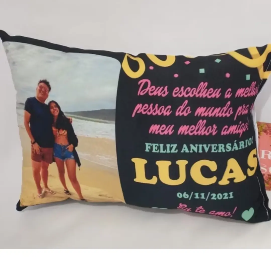 Almofada personalizada com frase ou foto (28×16 cm) — foto 5